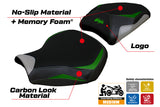 Kawasaki Ninja H2 1000SX 2018-2025 Seat Cover Tappezzeria Italia TPZ in Green and Silver