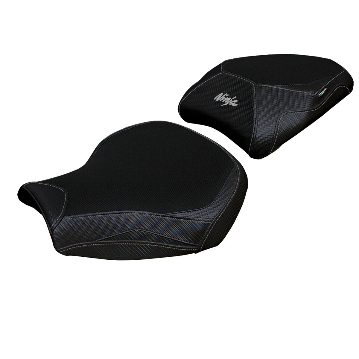 Funda de asiento Kawasaki Ninja H2 1000SX 2018-2025 Tappezzeria Italia TPZ Comfort en negro