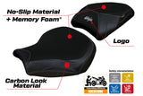 Funda de asiento Kawasaki Ninja H2 1000SX 2018-2025 Tappezzeria Italia TPZ Comfort en negro
