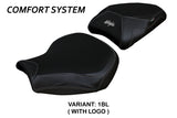Funda de asiento Kawasaki Ninja H2 1000SX 2018-2025 Tappezzeria Italia TPZ Comfort en negro