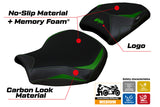 Funda de asiento Kawasaki Ninja H2 1000SX 2018-2025 Tappezzeria Italia TPZ Comfort en verde