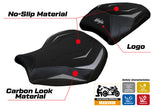 Funda de asiento Kawasaki Ninja H2 1000SX 2018-2025 Tappezzeria Italia TPZ Ultragrip en plata