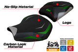 Kawasaki Ninja H2 1000SX 2018-2025 Seat Cover Tappezzeria Italia TPZ Ultragrip in Green and Silver