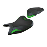 Funda de asiento Kawasaki Ninja 250 2018-2019 Tappezzeria Italia TPZ Comfort en verde y negro