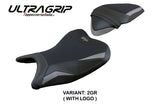 Funda de asiento Kawasaki Ninja 250 2018-2019 Tappezzeria Italia TPZ Ultragrip en gris y negro