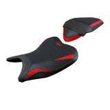 Funda de asiento Kawasaki Ninja 250 2018-2019 Tappezzeria Italia TPZ Ultragrip en rojo y negro