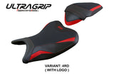Funda de asiento Kawasaki Ninja 250 2018-2019 Tappezzeria Italia TPZ Ultragrip en rojo y negro