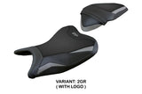 Funda de asiento para Kawasaki Ninja 400 2018-2023 Tappezzeria Italia TPZ en gris y negro