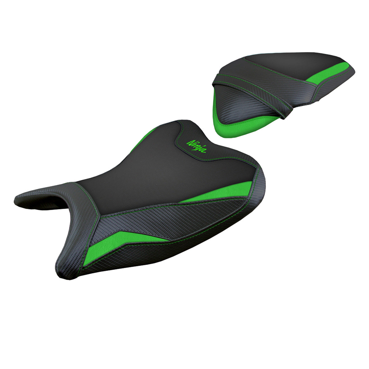 Kawasaki Ninja 400 2018-2023 Seat Cover Tappezzeria Italia TPZ in Green and Black