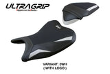 Funda de asiento Kawasaki Ninja 400 2018-2023 Tappezzeria Italia TPZ Ultragrip en blanco