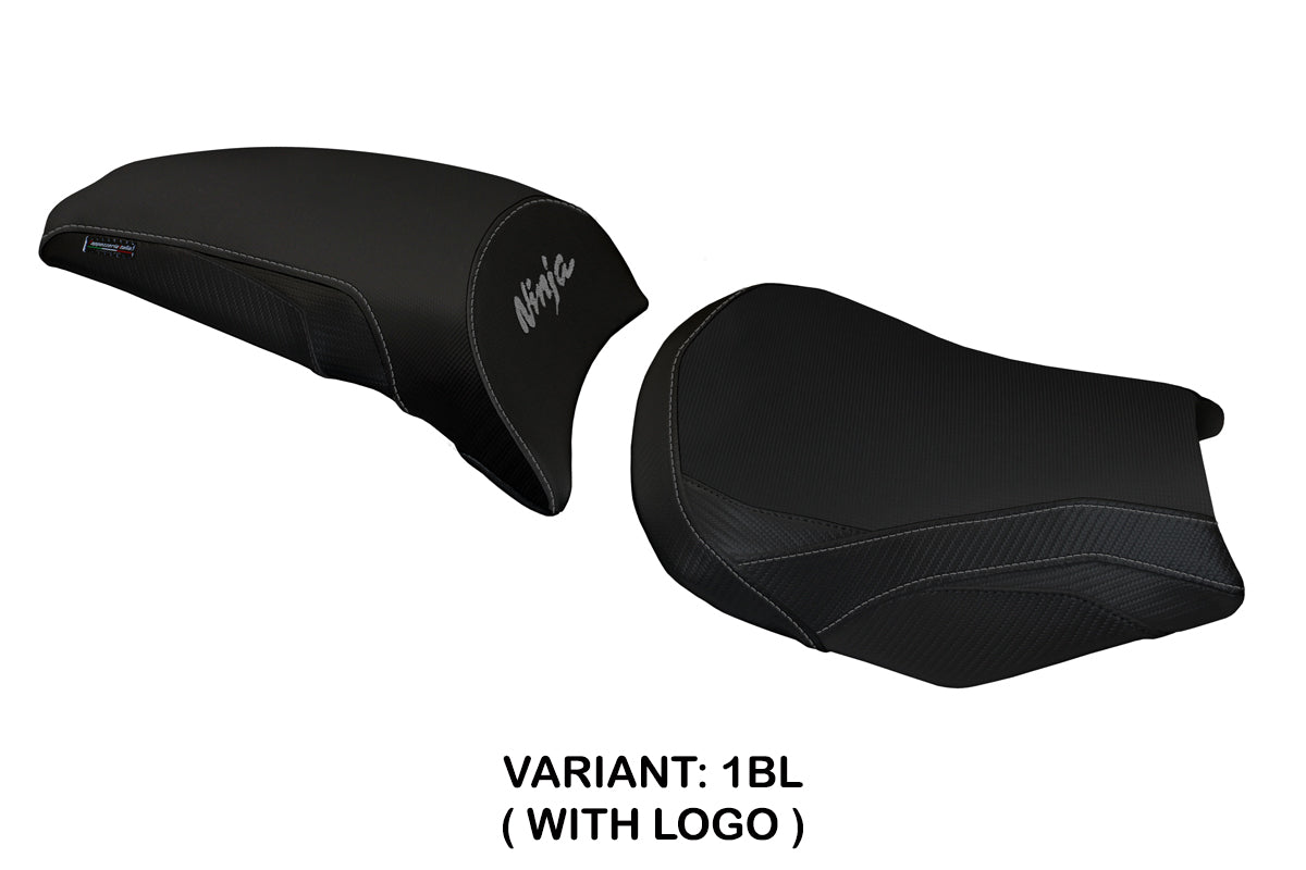 Funda de asiento Kawasaki Ninja 650 Z650 2017-2025 Tappezzeria Italia TPZ en negro