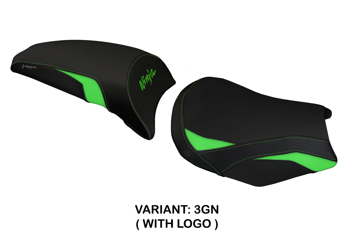 Funda de asiento Kawasaki Ninja 650 Z650 2017-2025 Tappezzeria Italia TPZ en verde