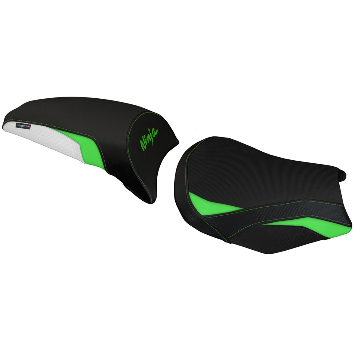 Kawasaki Ninja 650 Z650 2017-2025 Seat Cover Tappezzeria Italia TPZ in Green, White and Black