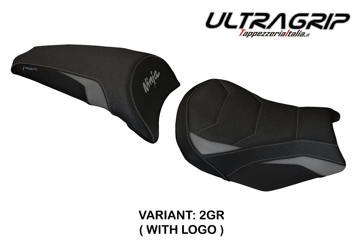 Kawasaki Ninja 650 Z650 2017-2025 Seat Cover Tappezzeria Italia TPZ Ultragrip in Grey and Black