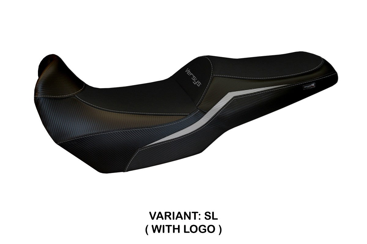 Funda de asiento Kawasaki Versys 1100 2025 Tappezzeria Italia TPZ Plata Negro