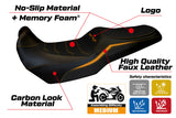 Kawasaki Versys 1000 2019-2024 Seat Cover Tappezzeria Italia TPZ Comfort in Orange and Black