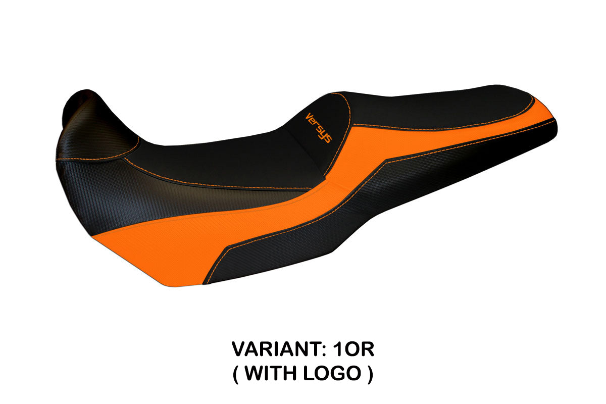 Kawasaki Versys 1000 2011-2018 Seat Cover Tappezzeria Italia TPZ in Orange and Black