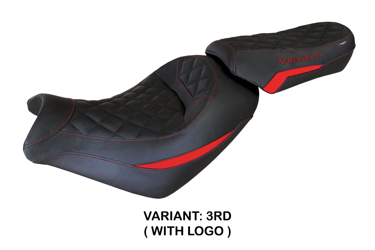 Kawasaki Vulcan 650 S 2014-2025 Seat Cover Tappezzeria Italia TPZ in Red and Black