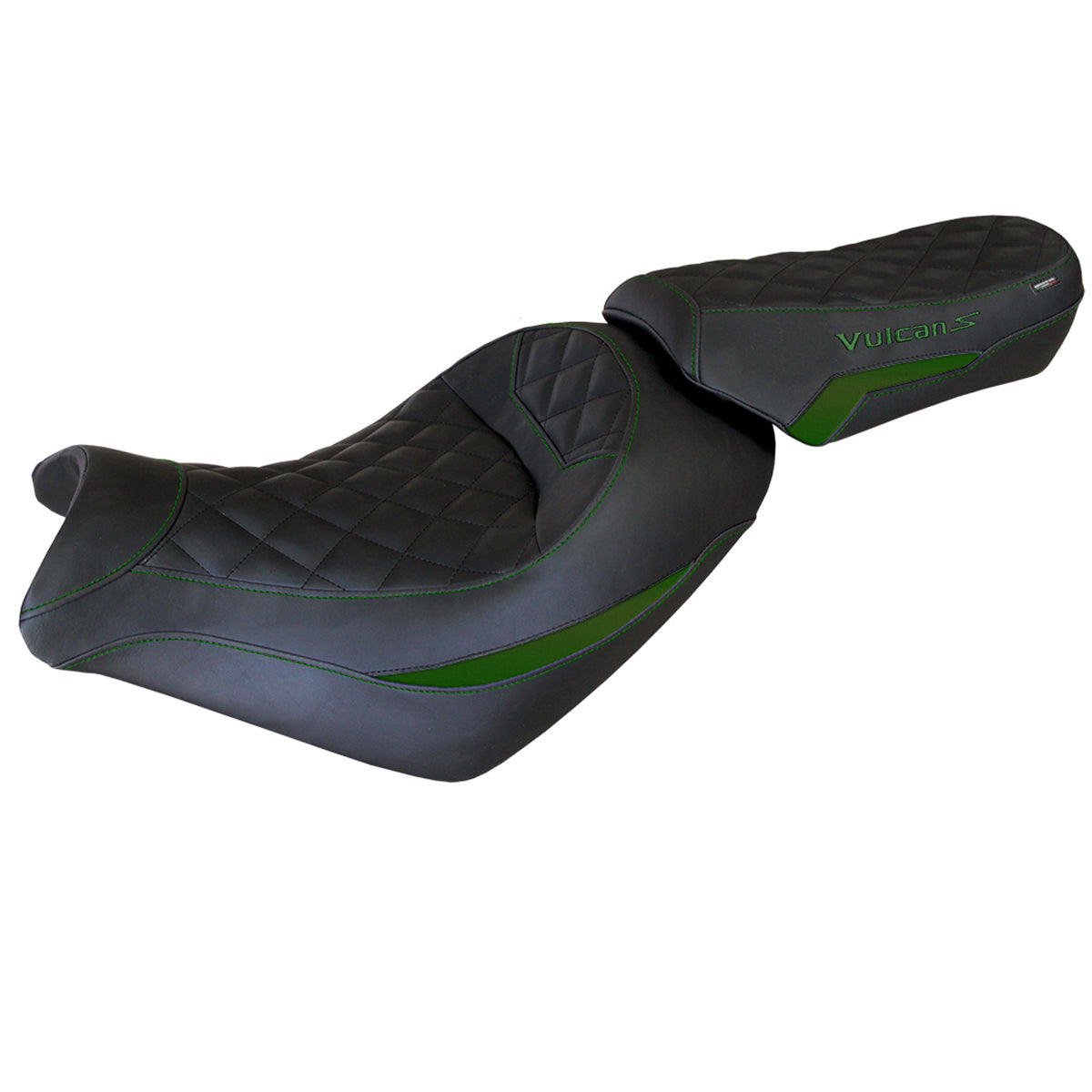 Kawasaki Vulcan 650 S 2014-2025 Seat Cover Tappezzeria Italia TPZ in Army Green and Black