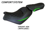 Kawasaki Vulcan 650 S 2014-2025 Seat Cover Tappezzeria Italia TPZ Comfort in Green and Black