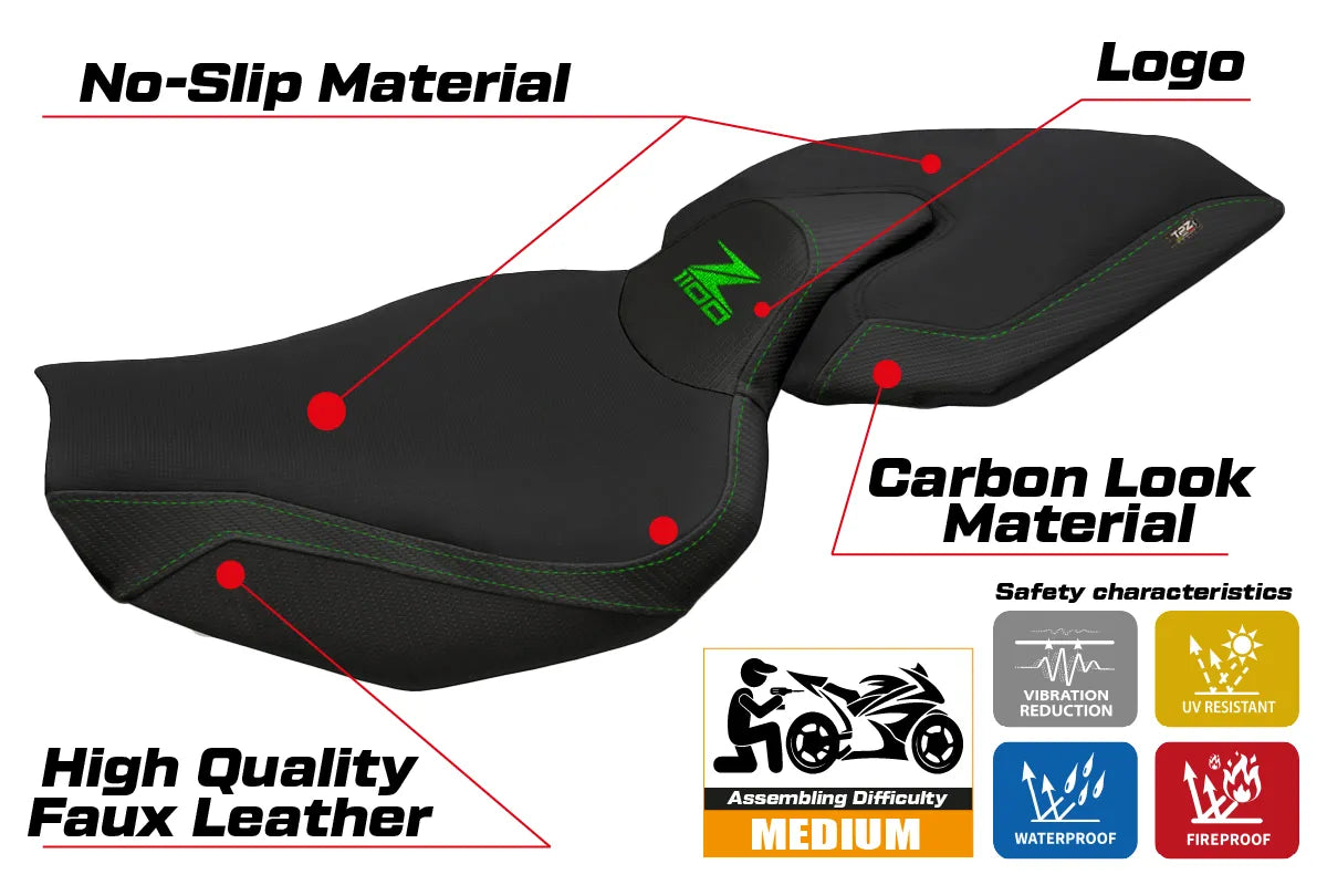 Kawasaki Z1100 2026 Seat Cover TPZ Italia Comfort Black
