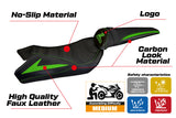 Kawasaki Z1000 2010-2013 Seat Cover Tappezzeria Italia TPZ Ultragrip in Green and Black