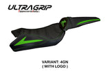 Kawasaki Z1000 2010-2013 Seat Cover Tappezzeria Italia TPZ Ultragrip in Green and Black