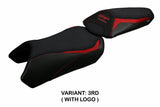 Funda de asiento Kawasaki Ninja 1000 / 1000 SX 2020-2024 Tappezzeria Italia TPZ en rojo y negro