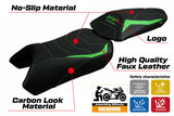 Funda de asiento Kawasaki Ninja 1000 / 1000 SX 2020-2024 Tappezzeria Italia TPZ Ultragrip en verde