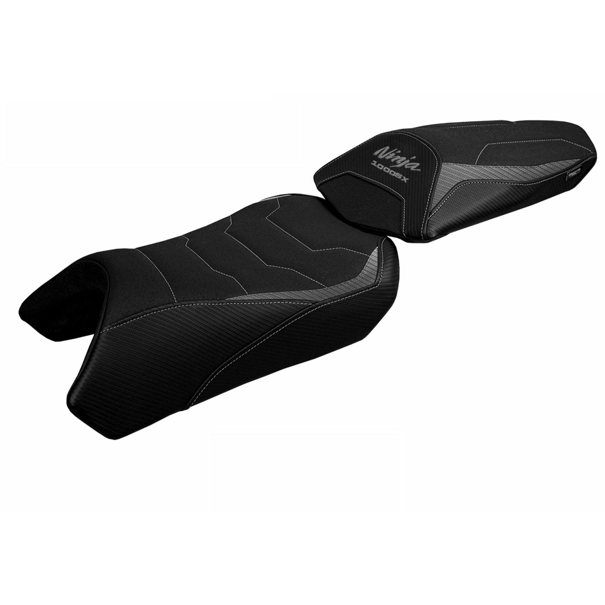 Funda de asiento Kawasaki Ninja 1000 / 1000 SX 2020-2024 Tappezzeria Italia TPZ Ultragrip en gris