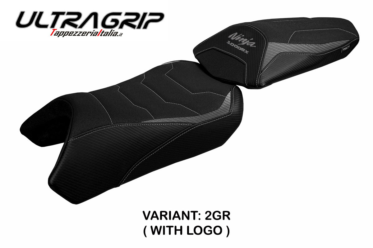 Funda de asiento Kawasaki Ninja 1000 / 1000 SX 2020-2024 Tappezzeria Italia TPZ Ultragrip en gris