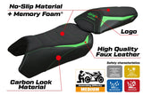 Funda de asiento Kawasaki Ninja 1100 SX 2025 Tappezzeria Italia TPZ Comfort Verde Negro