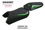 Funda de asiento Kawasaki Ninja 1100 SX 2025 Tappezzeria Italia TPZ Comfort Verde Negro