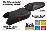 Funda de asiento Kawasaki Ninja 1100 SX 2025 Tappezzeria Italia TPZ Comfort Gris Negro