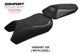Funda de asiento Kawasaki Ninja 1100 SX 2025 Tappezzeria Italia TPZ Comfort Gris Negro