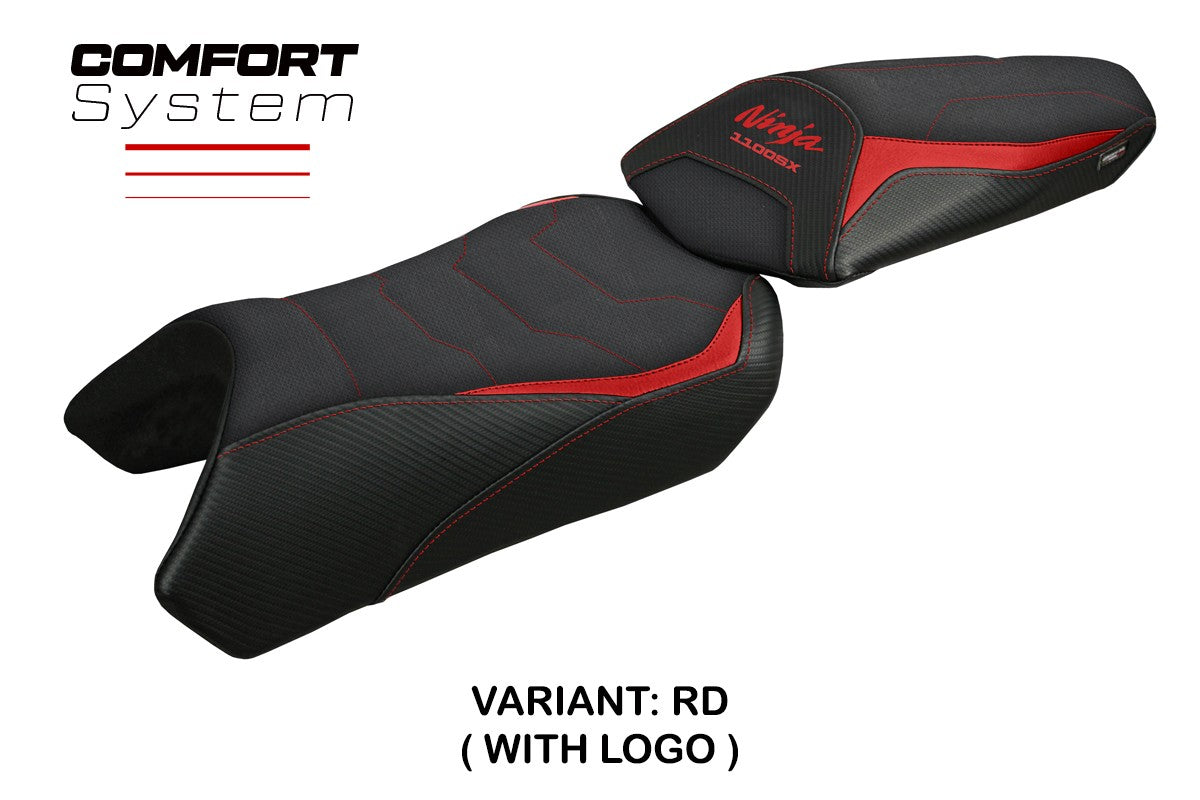 Kawasaki Ninja 1100 SX 2025  Seat Cover Tappezzeria Italia TPZ Comfort Red Black
