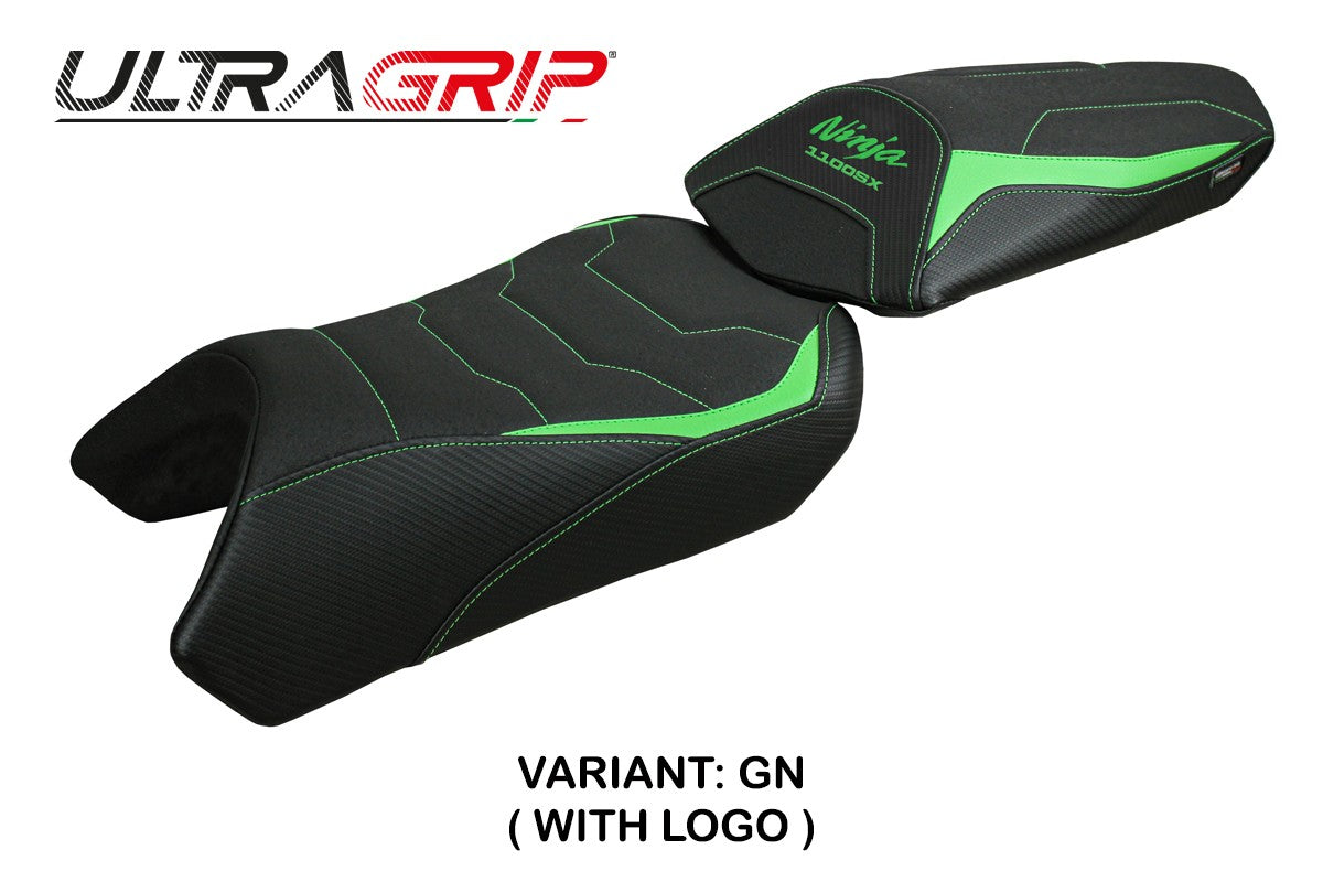 Kawasaki Ninja 1100 SX 2025  Seat Cover Tappezzeria Italia TPZ Ultragrip Green Black