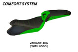 Funda de asiento Kawasaki Ninja 1000 Z1000 SX 2011-2016 Tappezzeria Italia TPZ Comfort en verde