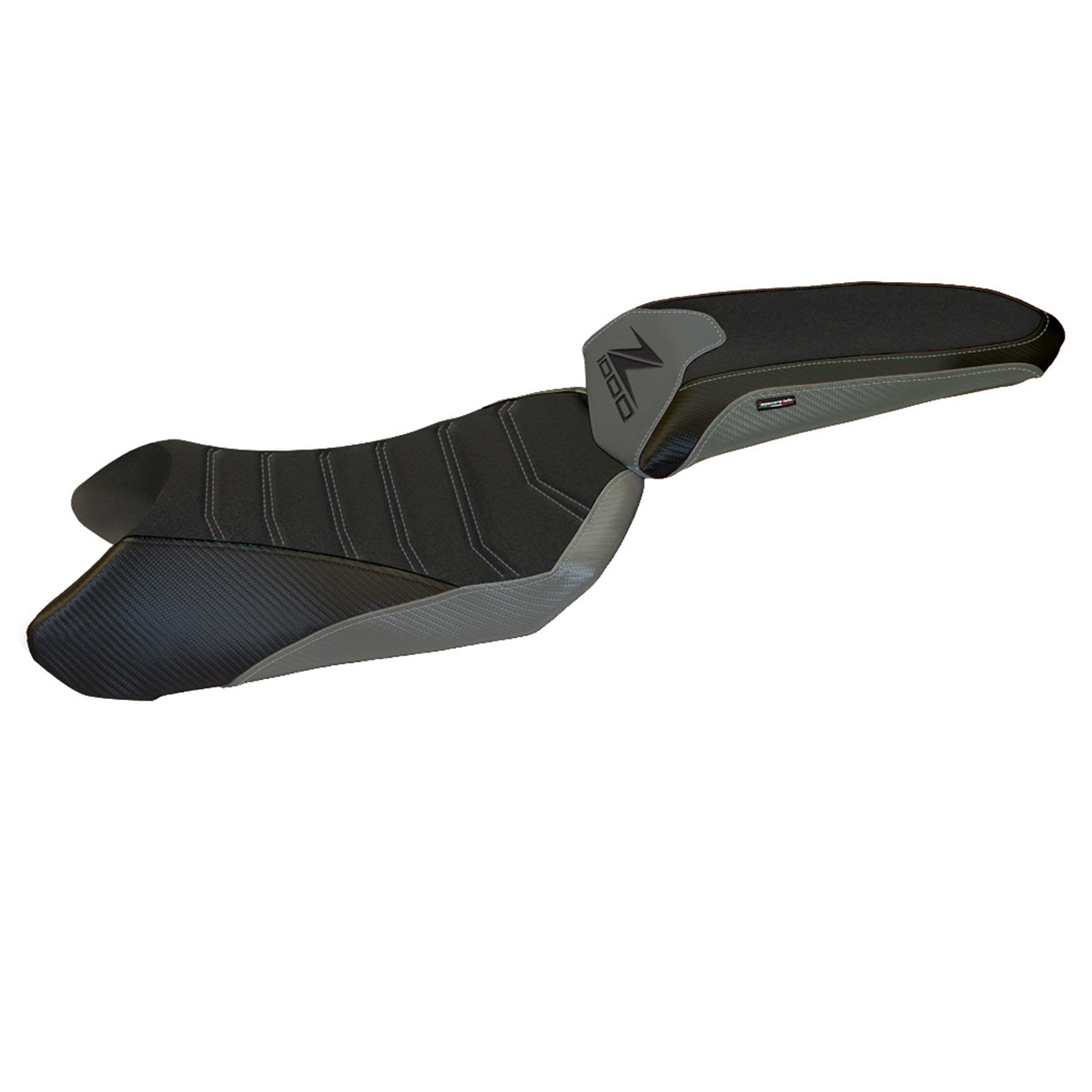Funda de asiento Kawasaki Ninja 1000 Z1000 SX 2011-2016 Tappezzeria Italia TPZ Ultragrip en gris