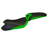 Funda de asiento Kawasaki Ninja 1000 Z1000 SX 2017-2019 Tappezzeria Italia TPZ en verde y negro