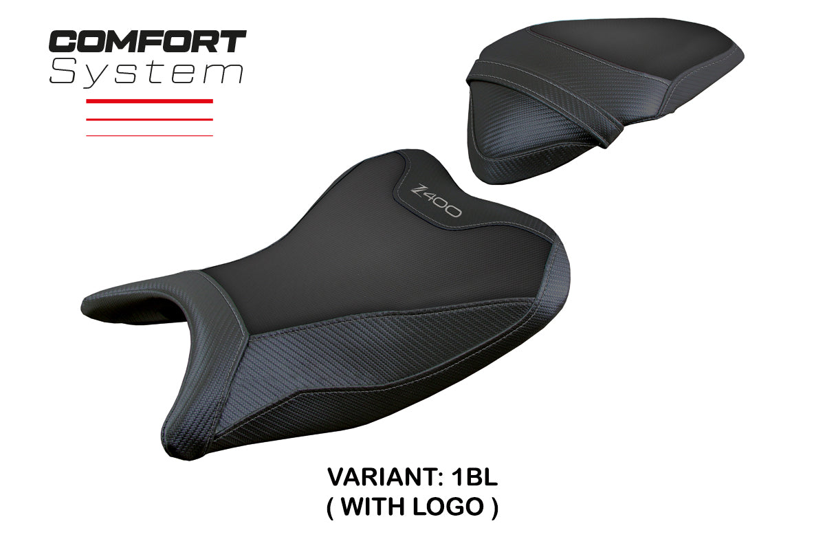 Funda de asiento Kawasaki Z400 2018-2023 Tappezzeria Italia TPZ Comfort Black