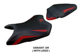 Funda de asiento Kawasaki Z500 2024-2025 Tappezzeria Italia TPZ en rojo oscuro y negro