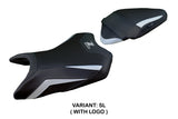 Funda de asiento Kawasaki Z500 2024-2025 Tappezzeria Italia TPZ en plata y negro