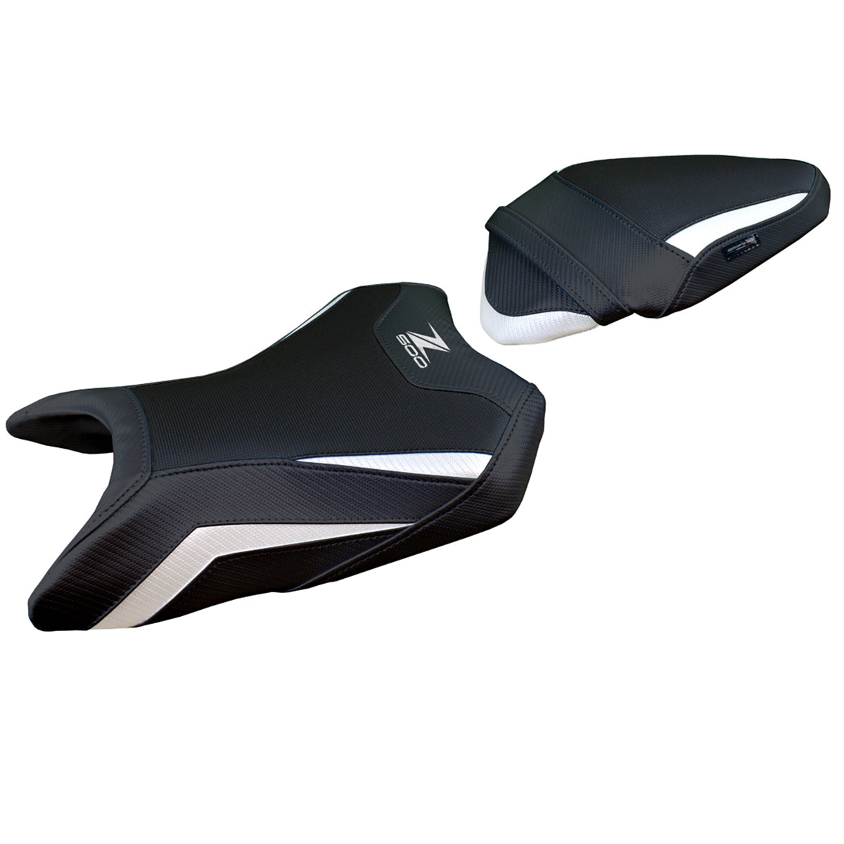 Funda de asiento Kawasaki Z500 2024-2025 Tappezzeria Italia TPZ en blanco y negro