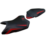 Funda de asiento Kawasaki Z500 2024-2025 Tappezzeria Italia TPZ Comfort en rojo oscuro y negro