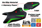 Kawasaki Z500 2024-2025 Seat Cover Tappezzeria Italia TPZ Comfort in Green and Black