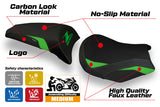 Funda de asiento Kawasaki Z650 2017-2025 Tappezzeria Italia TPZ en verde y negro