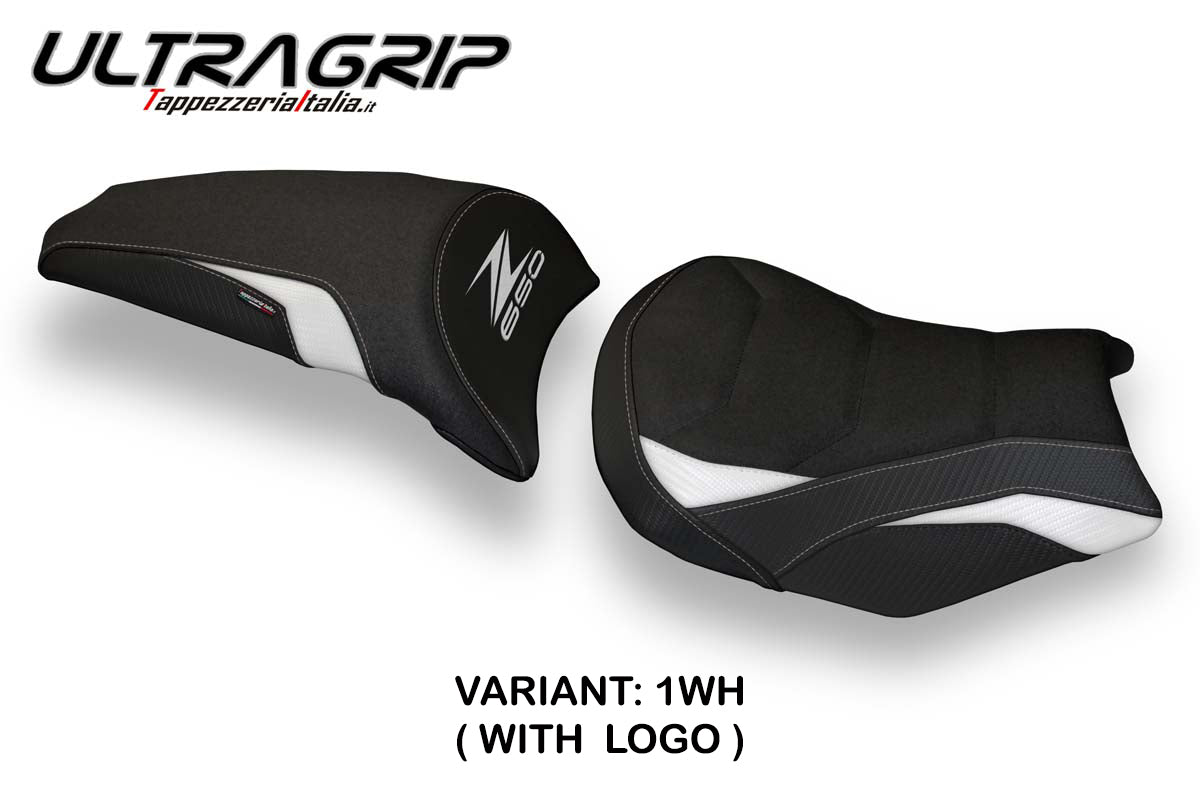 Kawasaki Z650 2017-2025 Seat Cover Tappezzeria Italia TPZ Ultragrip in White and Black