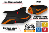 Funda de asiento Kawasaki Z800 2013-2016 Tappezzeria Italia TPZ en naranja y negro