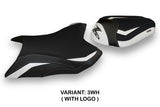 Funda de asiento Kawasaki Z800 2013-2016 Tappezzeria Italia TPZ en blanco y negro